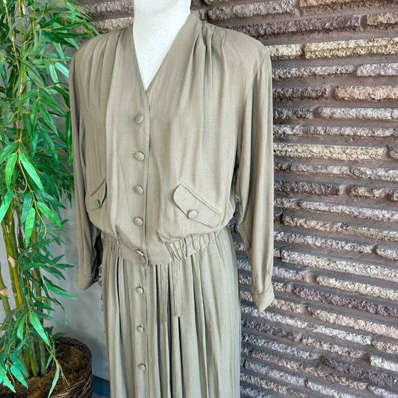 Carole Little Vintage Blouson Jacket and Full Skirt Outfit USA Made Size 12 - Picture 10 of 14